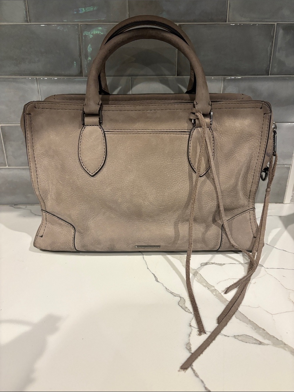 Rebecca Minkoff Taupe Leather Satchel Handbag